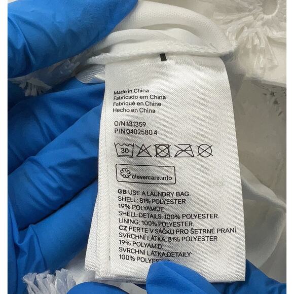 H&M White Sheer Floral Mini Romper Bridal 2 - Picture 6 of 6